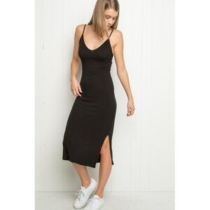 Brandy Melville Aliza rib knit midi dress rare